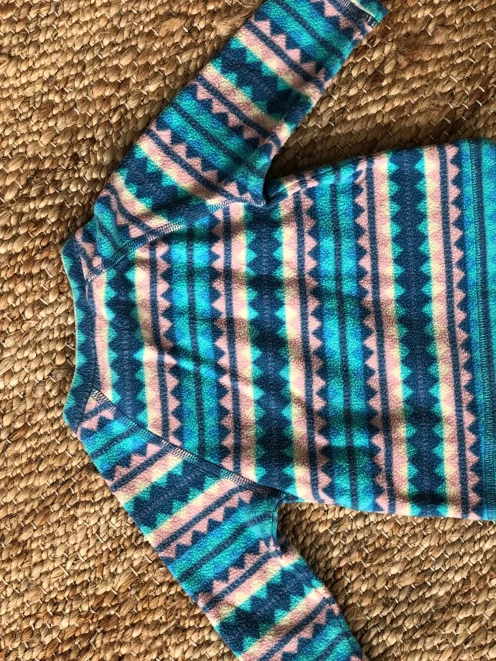 Patagonia Baby 6-12M Fleece Top & Pants Set Geometric Print